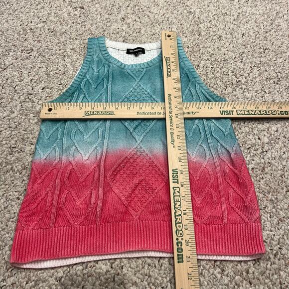 525 America Crystal Diamond Knit Crewneck Sweater Tank Sz S Americana Festival - Picture 3 of 6